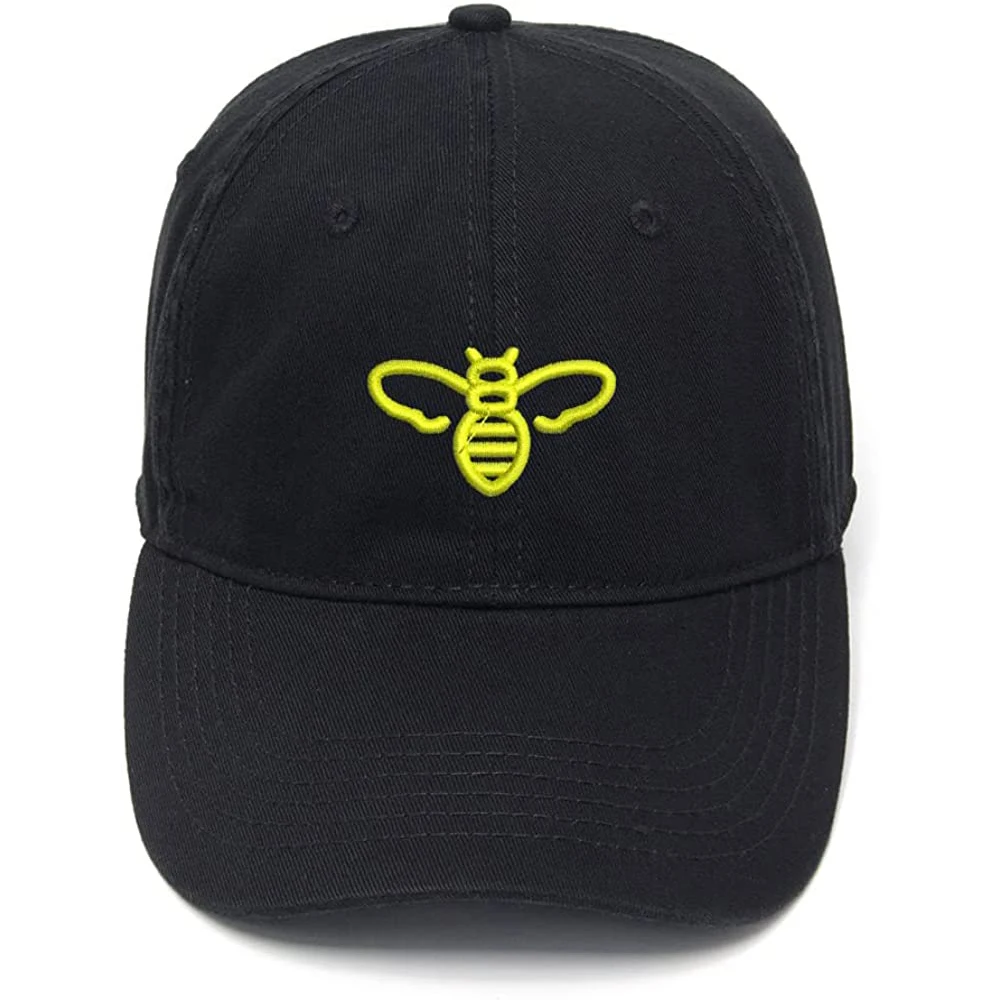 

Lyprerazy Men's Baseball Cap Cute Bee Embroidery Hat Cotton Embroidered Casual Baseball Caps