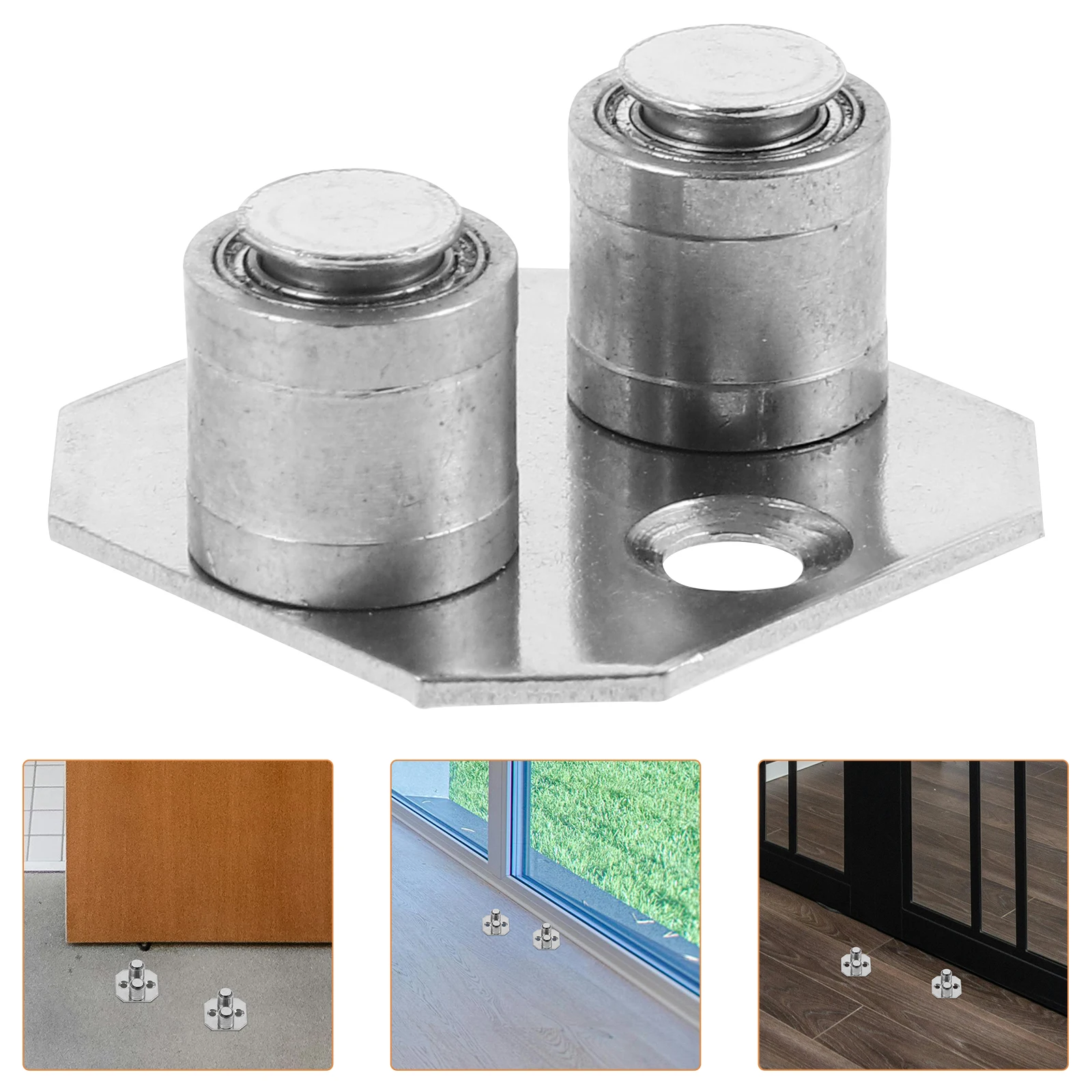 2 ชิ้นเลื่อนประตู Positioner ชั้นท่องเที่ยวอลูมิเนียมเฟอร์นิเจอร์ Barn Guides Mount Closet Track สําหรับฮาร์ดแวร์ประตู