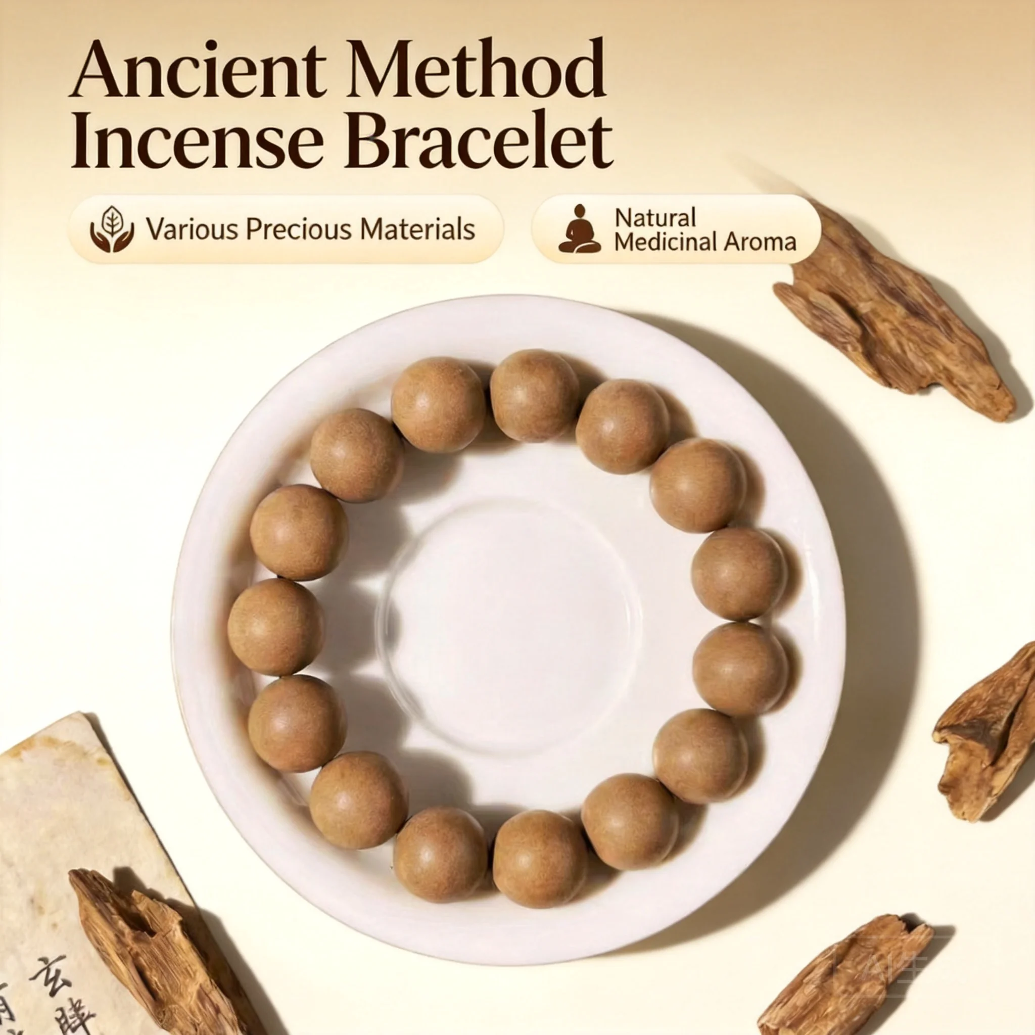 

2026 Traditional Chinese Herbal Scented Beaded Bracelet For Women Wellness Meditation Daily Wear Natural Ancient Blended Incense