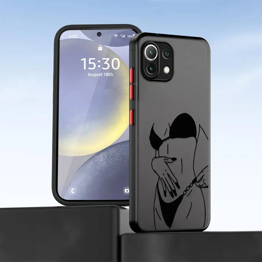 حافظة ناعمة لهاتف Xiaomi Mi 12T 11T Pro 11 Lite 11T 12X Line Art Beautifu