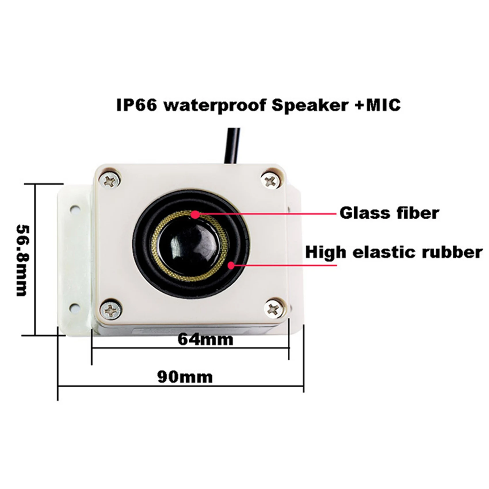 B04C-2X Microphone Speaker Device For Security Camera Waterproof For IP Camera Audio Recording Two Way Radio Interphone