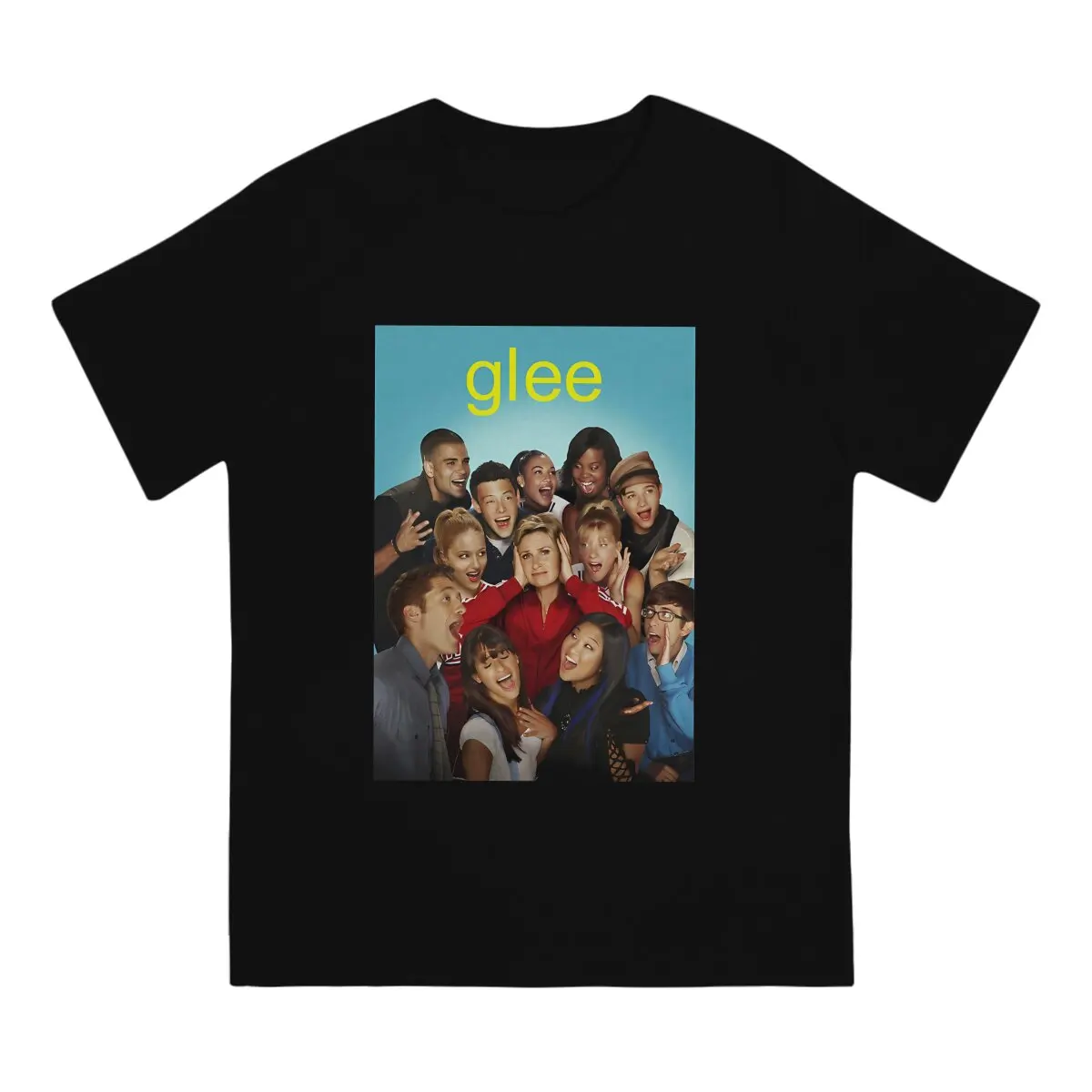 Glee TV Newest TShirt for Men Poster Round Neck Pure Cotton T Shirt Hip Hop Gift Clothes Tops