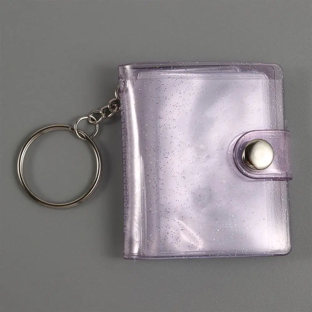 High quality Transparent 2 Inch Card Stock 1 Inch Mini Photo Album Photos Holder Keychain Binders Albums Photo Card Holder