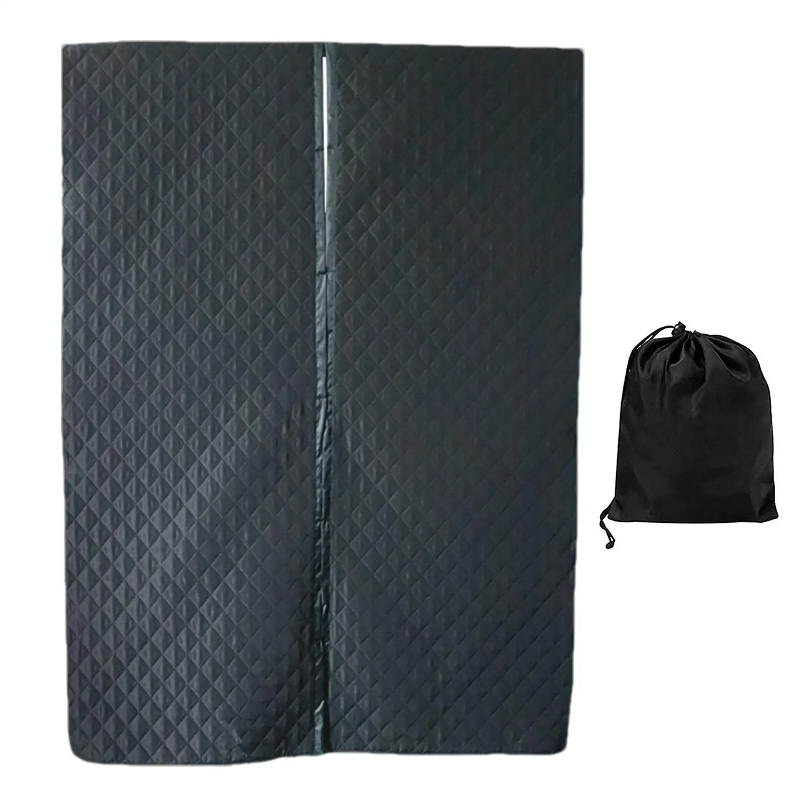 RV Magnetic Thermal Door Cover Weatherproof Trailer Curtains Windproof Winter Insulation Curtains for Trailer Garage Bathroom