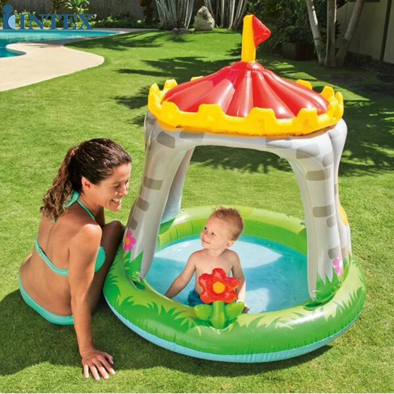 Mushroom inflatable swimming pool circular shading household children's play pool thickened baby bathtub