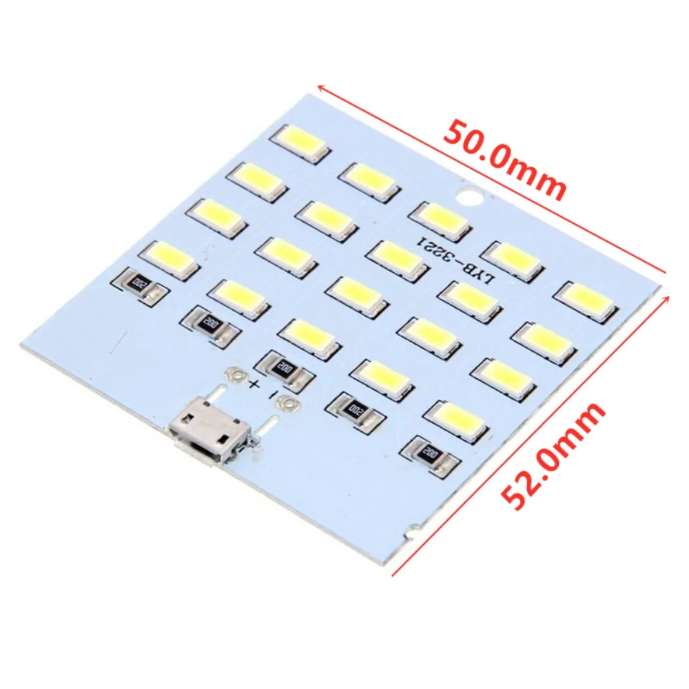 USB Mobile Emergency Light, White LED Lighting Panel, USB Mobile Light, Alta Qualidade, 5730, SMD, 5V, 430mA ~ 470mA