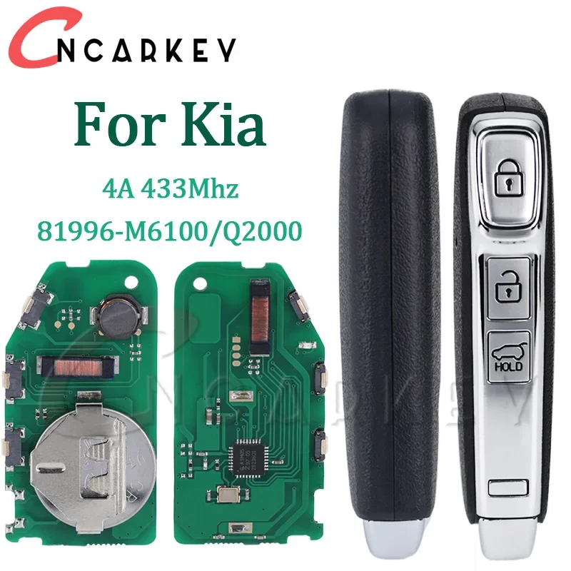 

Smart Remote Car Control Key For Kia Sportage K5 Forte After 2017 Q2000 81996-M6100 4A 433MHz Auto Smart Promixity Card