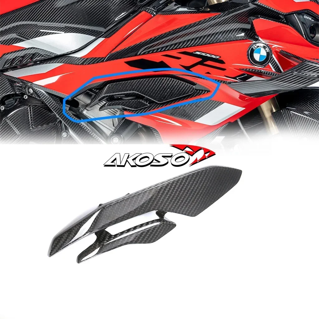 2024 100% Full Pure 3K Dry Carbon Fiber Motorcycle Fairings AKOSO 윙렛 s1000rr accesorios para Modification For BMW S1000RR 2023