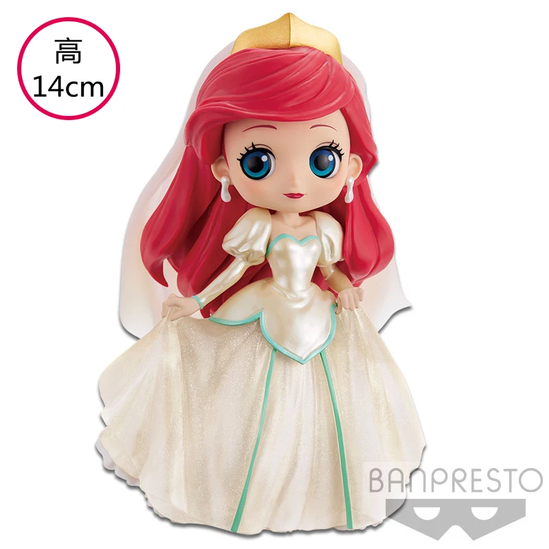 Bandai-Disney Princesa Belle Snow White Anime Action Figure, Q Posket, Coleção Original Modelo Brinquedos, Presentes de Natal