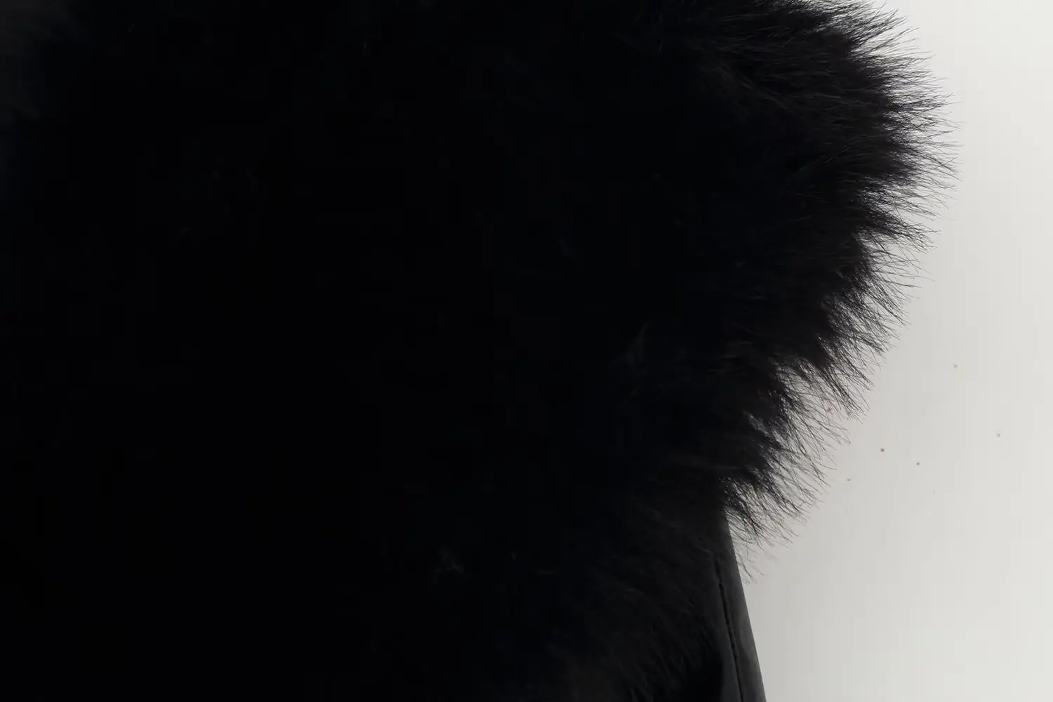 European and American style 2025 winter new French high-end fashion big fur collar temperament waist jacket leather jacket