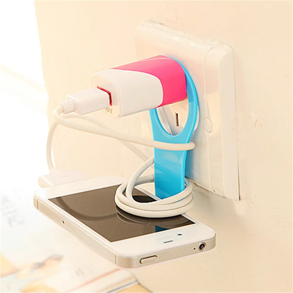 1 Pc Folding Charger Adapter Mobile Phone Charging Holder Stand Cradle Load Holder Hanging Holder Shelves Home Organization