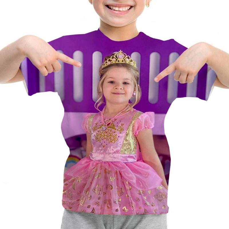 Kids Diana Show 3d T Shirt Lovely Diana T-shirt Cute Toddler Short Sleeve Tops Kawaii Kids Clothes Girls Summer Breathable Tees