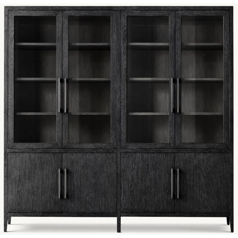 Modern Solid Oak 4-Door Sideboard & Kitchen Cabinet Luxury Dining Storage with Handmade Eco-Friendly Design