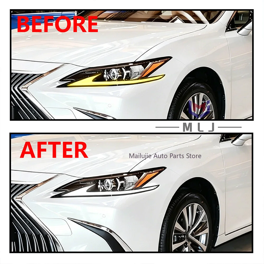 Headlight LED Daytime Running Light Guide Strip For Toyota Lexus ES260 ES300 2018-2021 LOW SPEC Angel Eyes Light Guide Strip