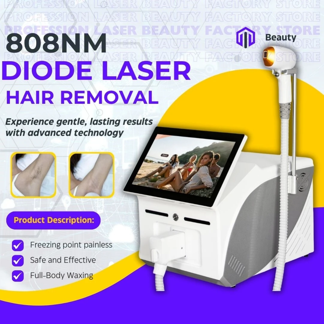 

5000W Face 808nm Diode Laser Hair Removal Machine Alexandrit Permanent Painless Physical Underarm Body Care Depilation Equipment