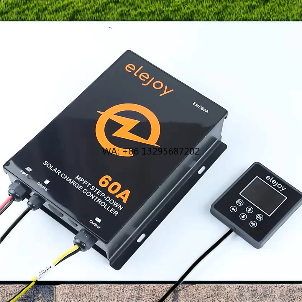 

CE Certified ELEJOY EMD60A 2700W Adjustable MPPT Solar Char Controller 12/24/36/48V 99% LCD Display 50A/60A Smart Buck Type