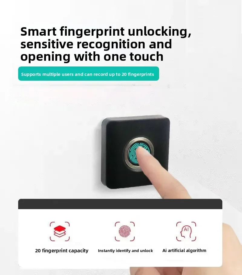 

DurableModern Simple Smart Home Drawer Fingerprint Lock Smart Storage Cabinet Wardrobe Door Desk Password Furniture Lock
