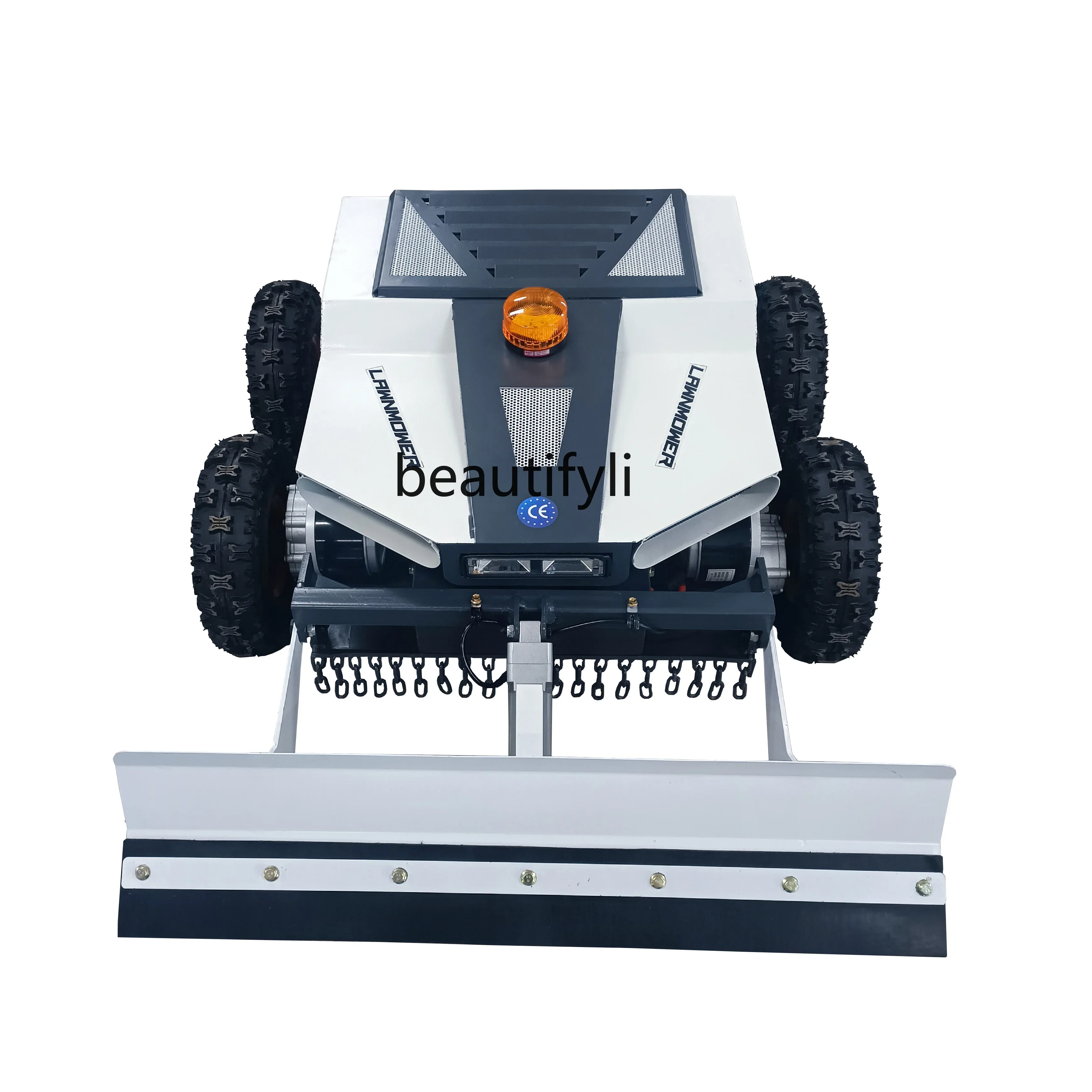 

YH New style Electric four-wheel drive unmanned remote control lawn mower lawn mower snow removal machine push shovel