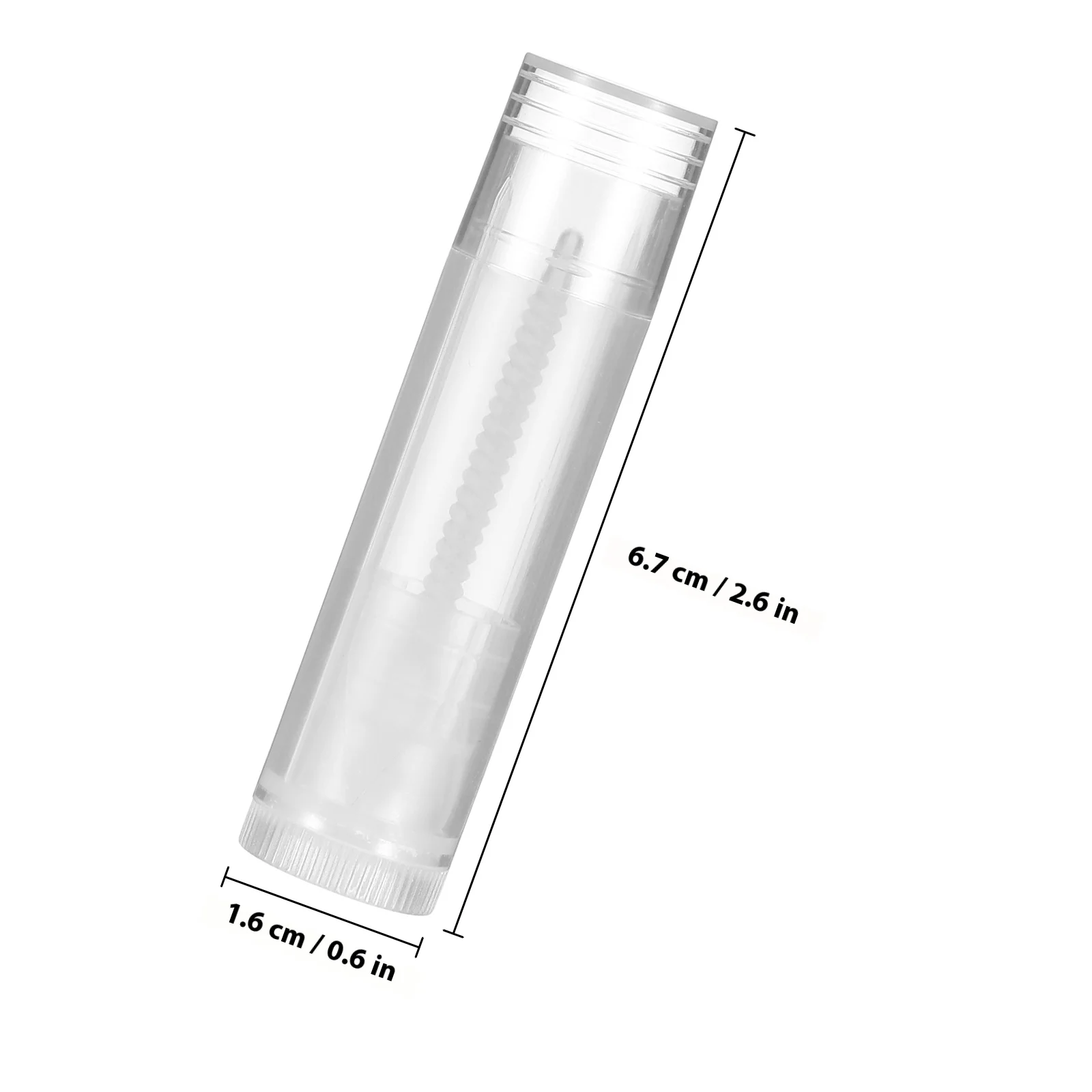 50개입 립밤 용기 투명 PP 소재 푸시 휠 메커니즘 DIY 립스틱 글로스 보관 빈 튜브