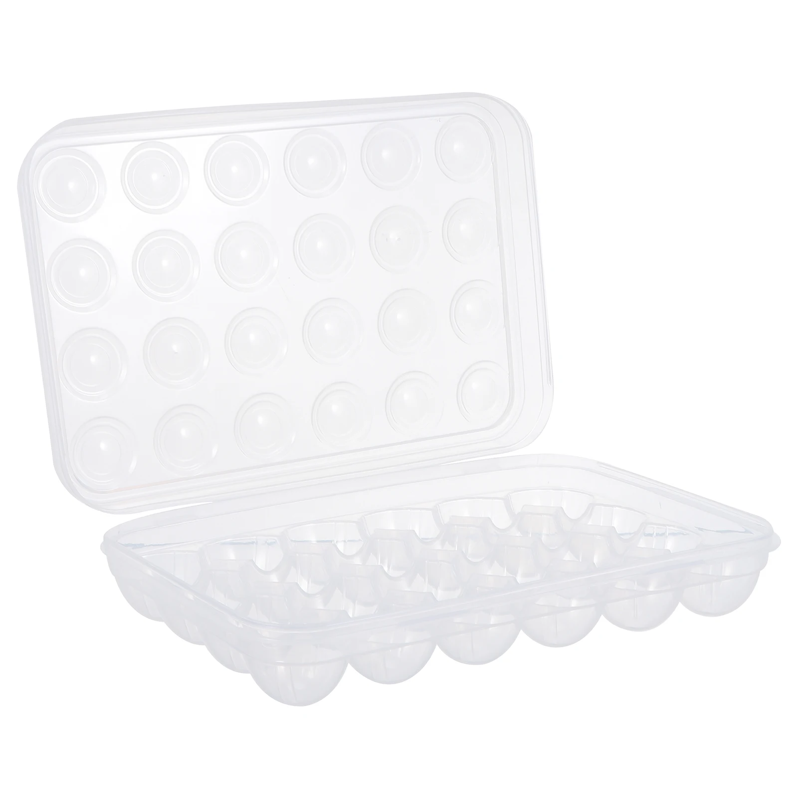 

Translucent Egg Storage Container Portable Organizer Box With Lid Camping Barbecue Refrigerator Strong Flat Top Holder Drying