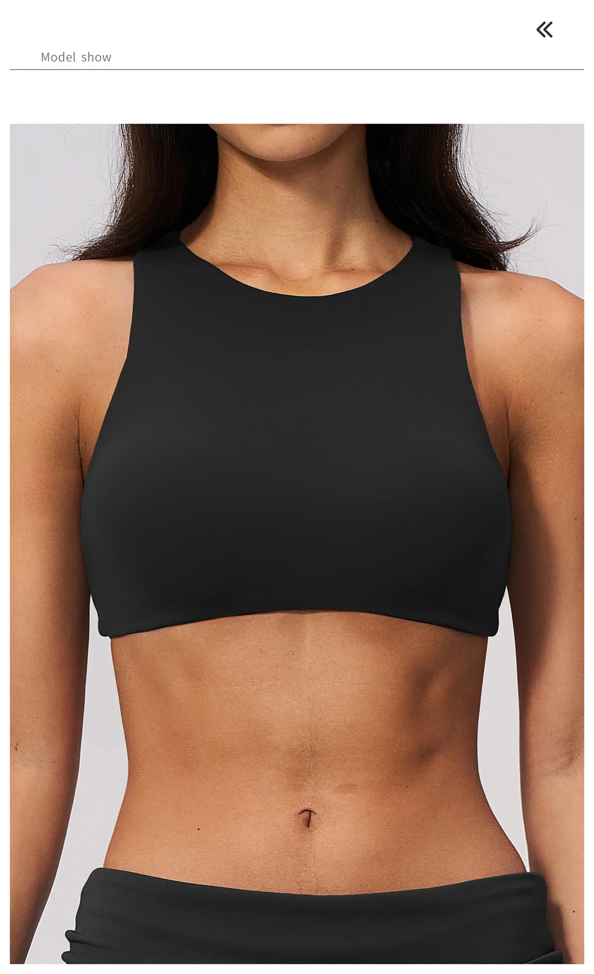 Damen Sport-BH mit Rückenausschnitt, Stoßdämpfend, Push-Up, Schnelltrocknend, Einfarbig, für Fitness, Laufen und Yoga – Detail 26