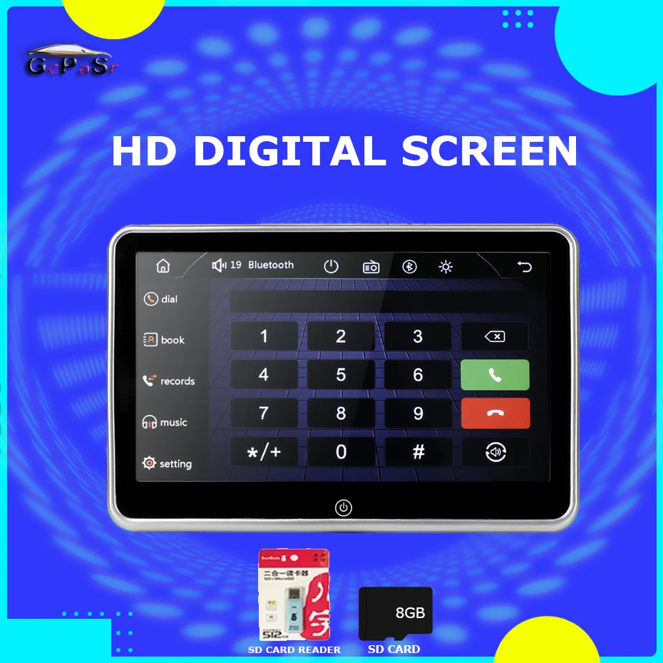 

HD Car Headrest Monitor Video Player Button Game Remote Control Car MP5 Player accessories USB SD TF LCD Digital Screen Touch