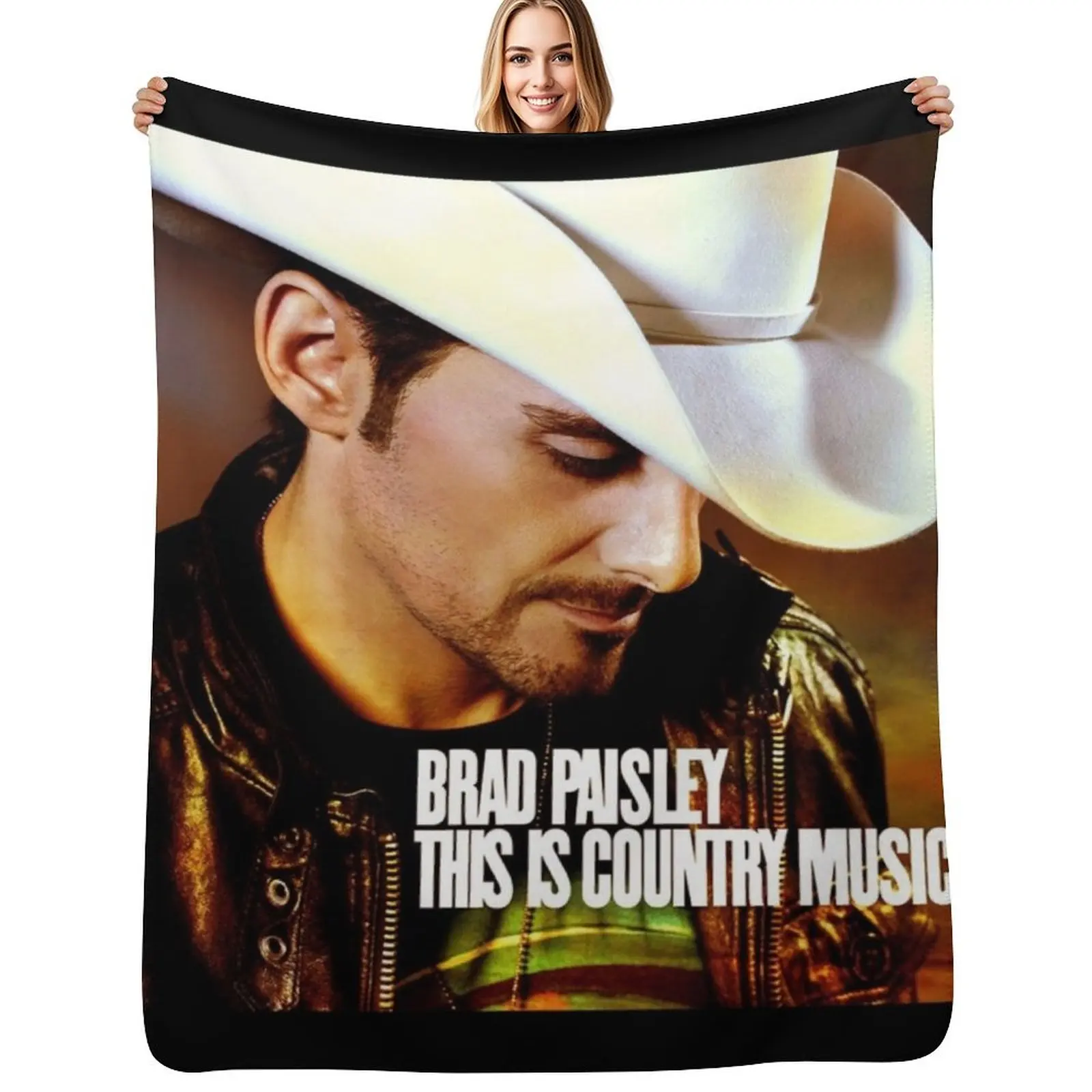 

Brad Paisley This is country music Throw Blanket Stain Resistant Cozy Warm Blanket