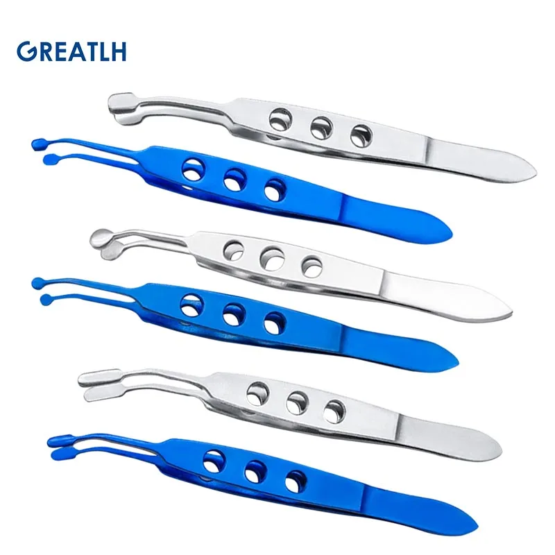 Eyelid Massaging Forceps Titanium Stainless Tweezers Tools Ophthalmic Instrument 10cm