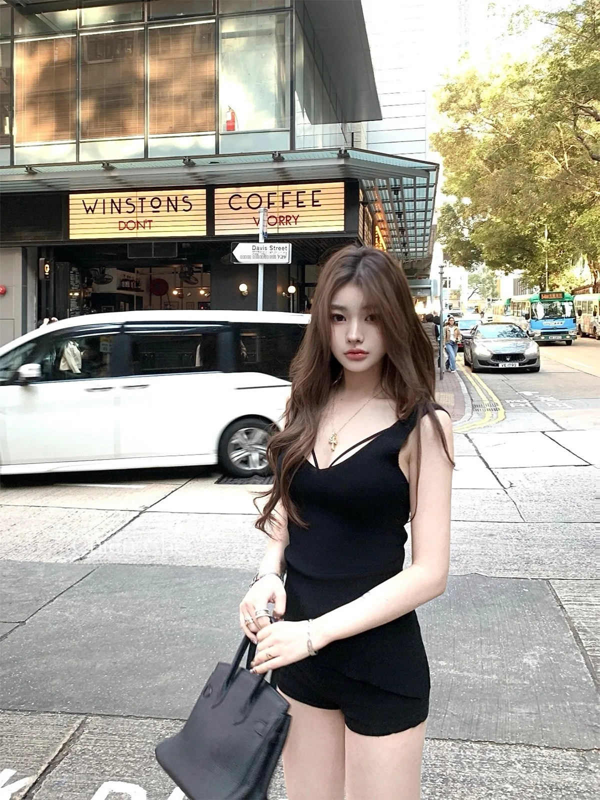 

Chien Bla Knitted Svel Top with Large V-Ne And Waist-Cinching Strap Sexy Bal Vest for Women Commute Sle Spri...