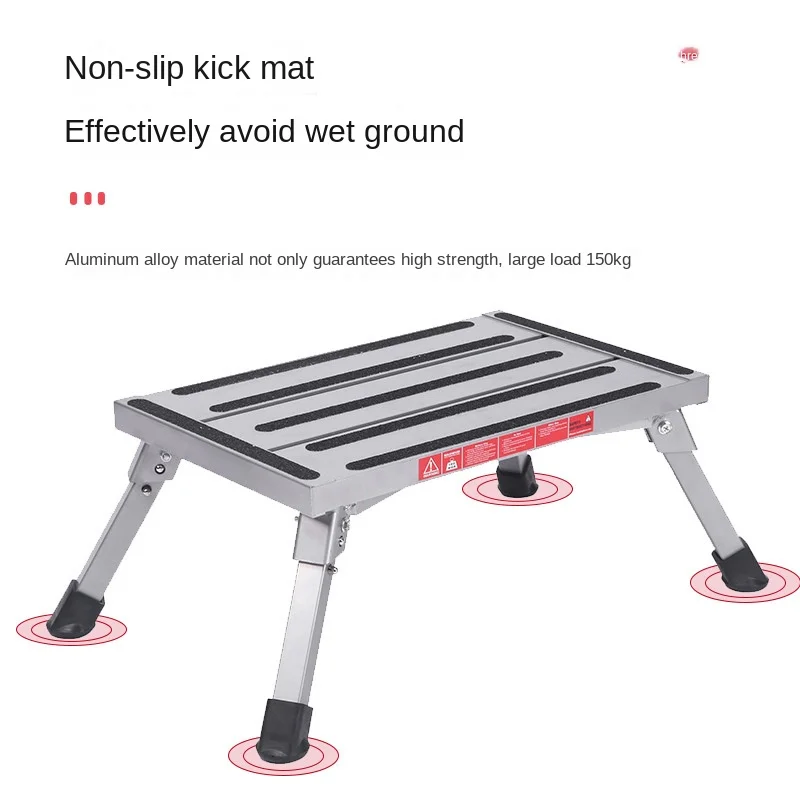 

RV Bed Car Accessories, Anti Slip Ladder Stool for Boarding, Foot Pedal Extendable and Foldable Pedal Car Washing Stool