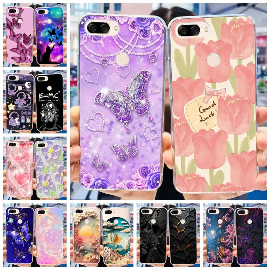 For Asus Zenfone Max Plus ZB570TL Case Fashion Butterfly Clear Soft Silicone Phone Back Cover For ZenFone Max Plus M1 X018D Capa