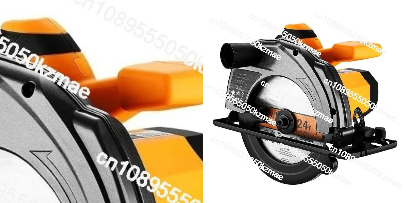 DEKO DKCS Series 185mm 1500W Multifunctional Electric Circular Saw | Ideal for Household Use with Auxiliary Handle