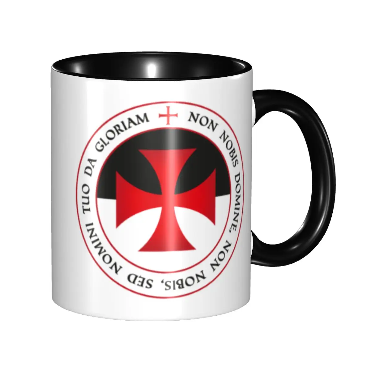 

The Knights Templar Cross Christian Crusader Seal Coffee Mugs DIY Customized Ceramic Tea Milk Mug Cup