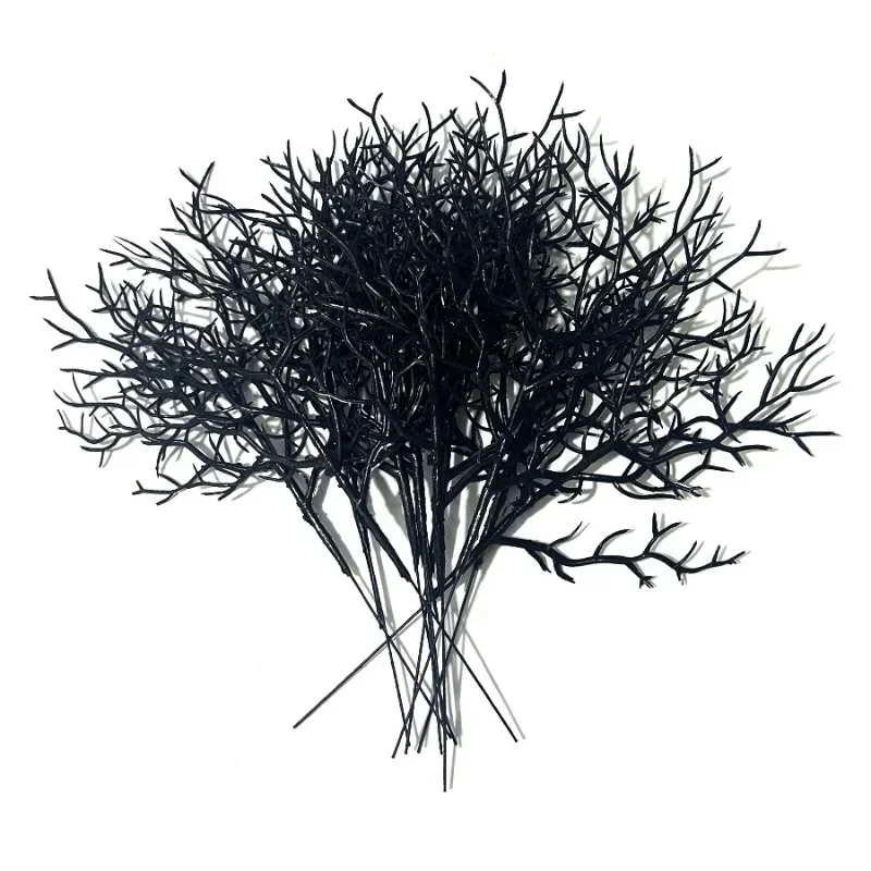 

10/20Pcs Christmas Artificial Black tree branch Pine Fake Plants DIY Xmas Tree Wreath Ornaments Home Xmas New Year Plants