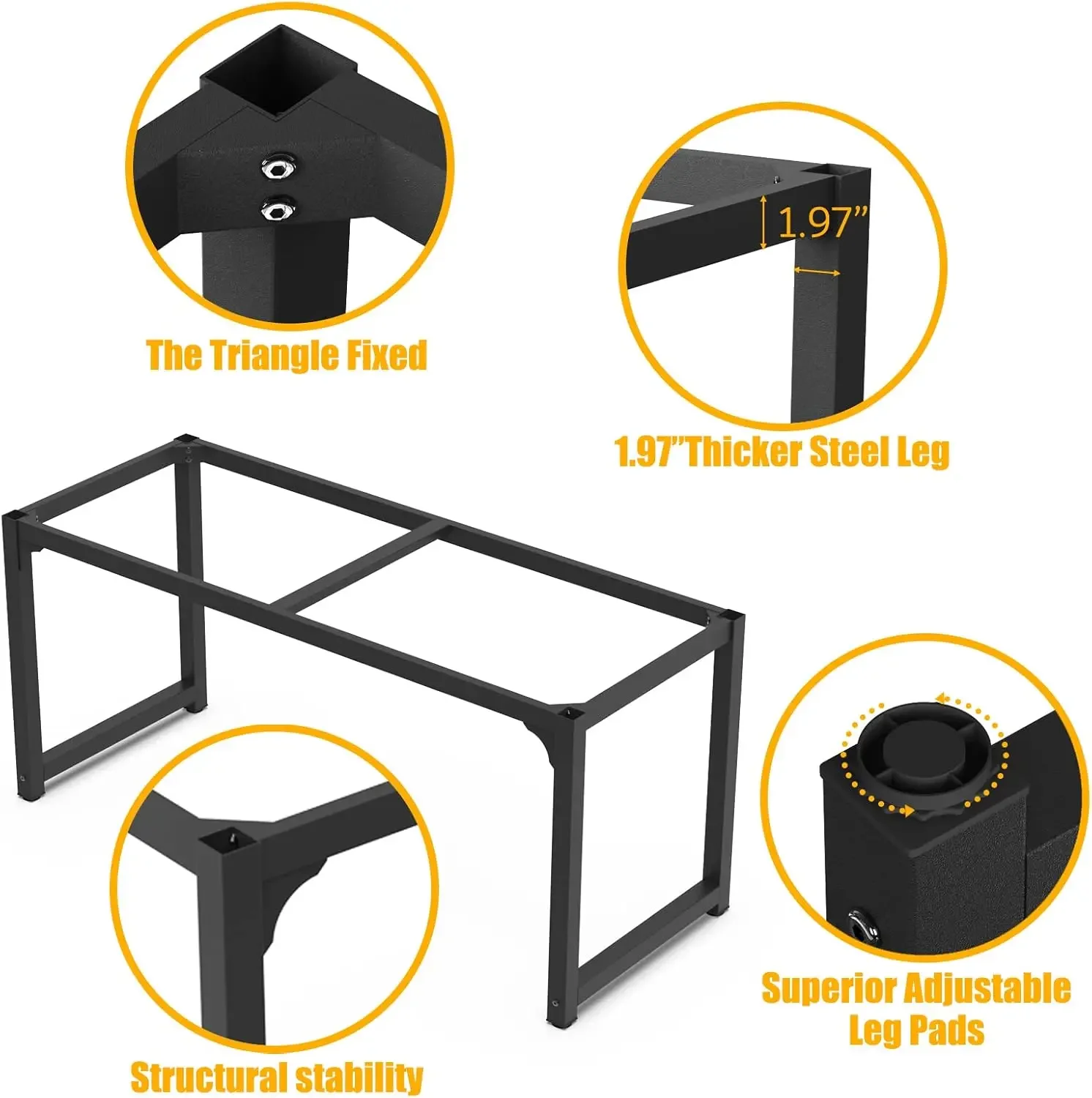 NSdirect-Bureau d'ordinateur de 63 pouces, table de bureau moderne et simple, large poste de travail pour étudier l'écriture et les jeux