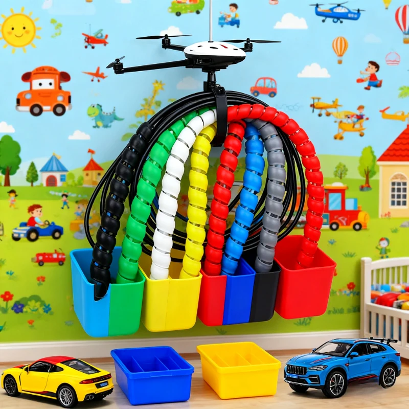 Wire Protection Sleeve Cover Cable Protector Durable Line Organizer Pipe 1/2/5m Flexible Spiral Wrap Winding Tube 8mm ~ 35mm