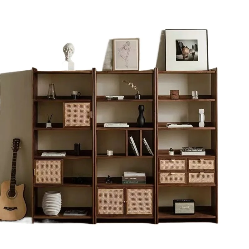 

Новая рама богу из ротанга из северного американского ореха в китайском стиле, эстетический винный шкаф дзен ваби-саби с ветром