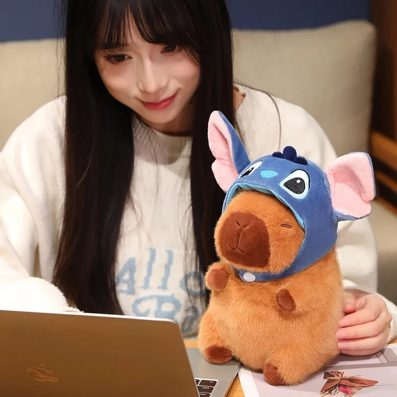 1Pc 22cm 만화 Capybara 플러시 장난감 사랑스러운 동물 Capybara 인형 코스프레 Capybara 장난감 아이 생일 선물