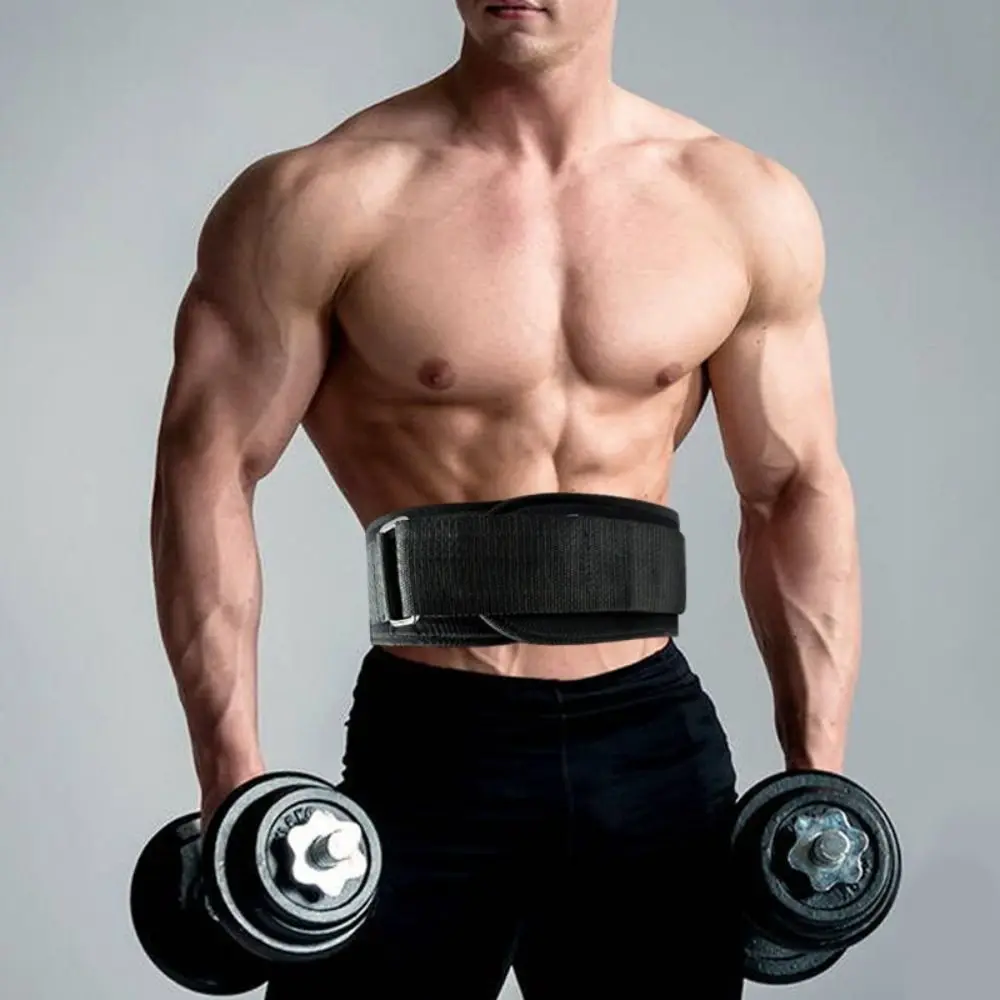 

Men Dumbbell Weight Barbell Back Support Waist Support Belt Training Belt Adjustable