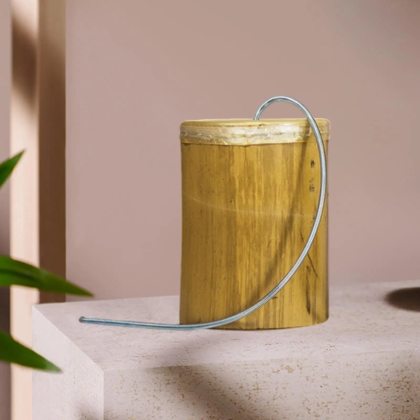 

Spring Drum Can Shaped Spring Drum Shaker Percussion Instrument for Meditation