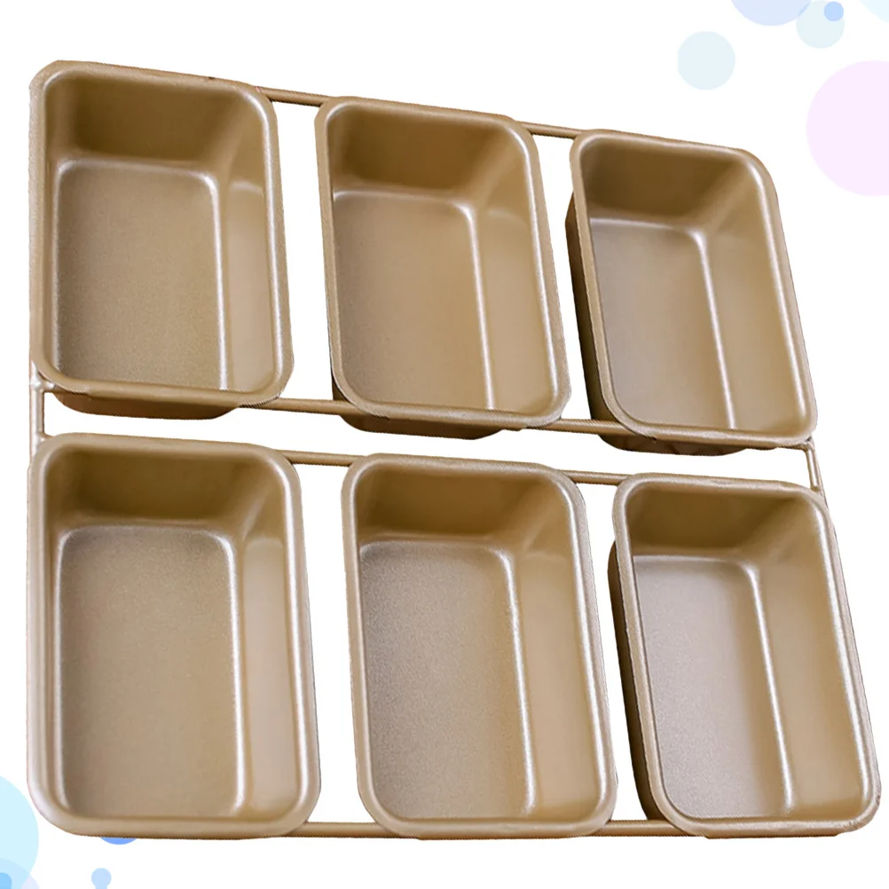 

Rectangular 6 Grids Baking Mold Fake Toast Non-Stick Premium Material High Temperature Resistant Cake Tray