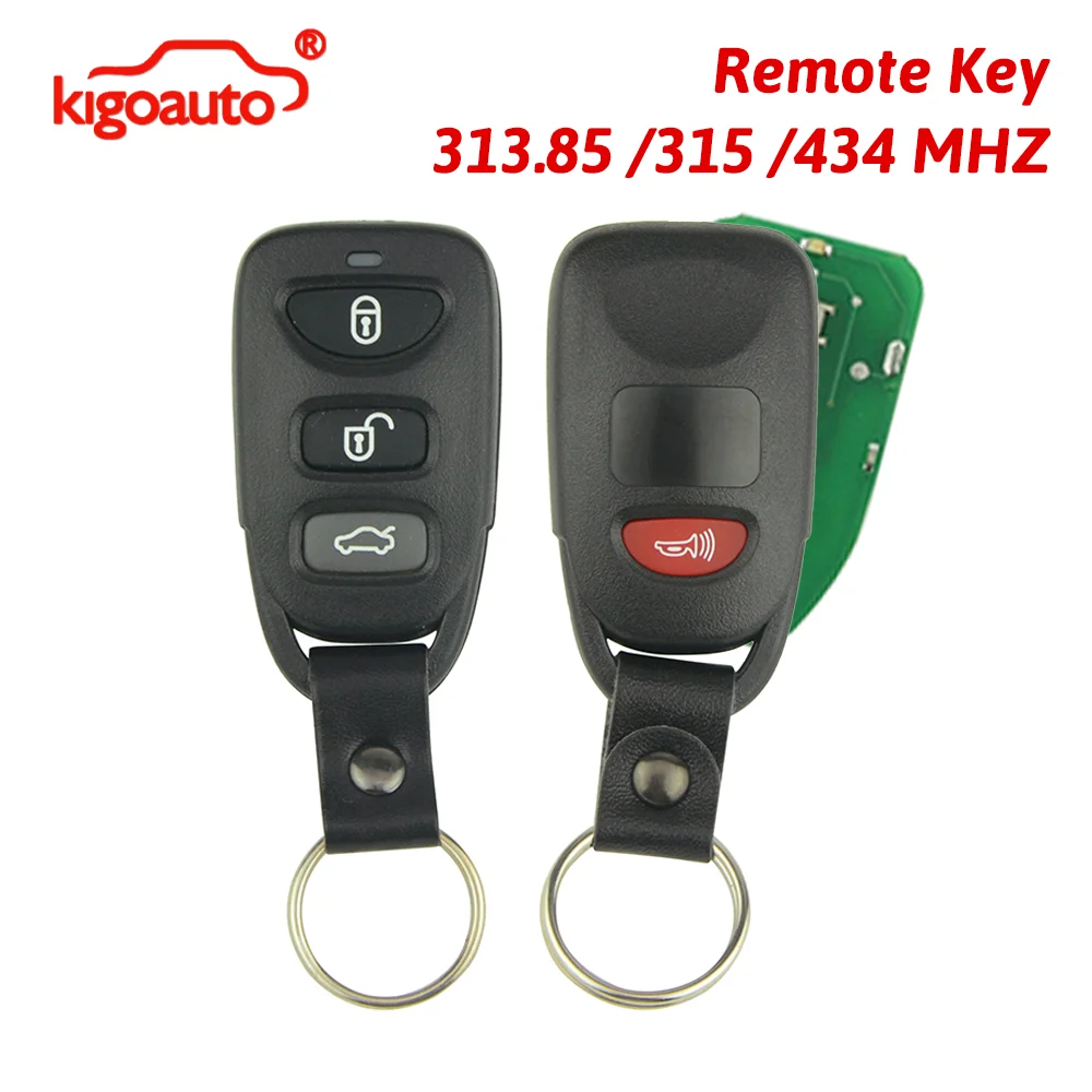 

kigoauto Remote Fob 3 Button with Panic 313.85/315MHz for Hyundai Sonata Elantra 2006-2020 Kia Forte Optima 2010-2013