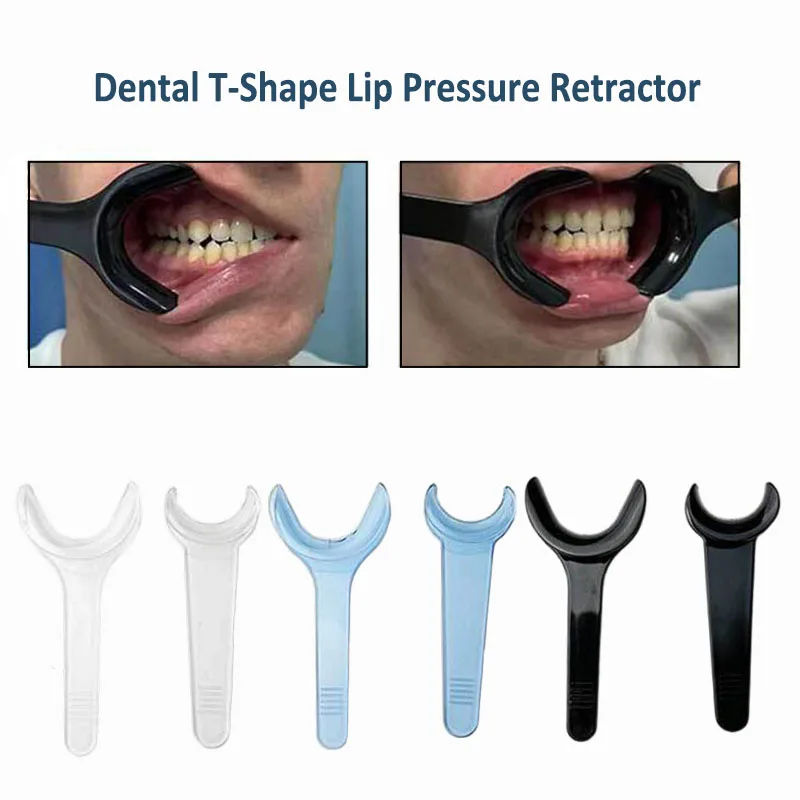 

2Pcs Dental T-Shape Intraoral Cheek Orthodontic Mouth Opener Dental Lip Pressure Retractor S/L For Photography Clinic Oral Care