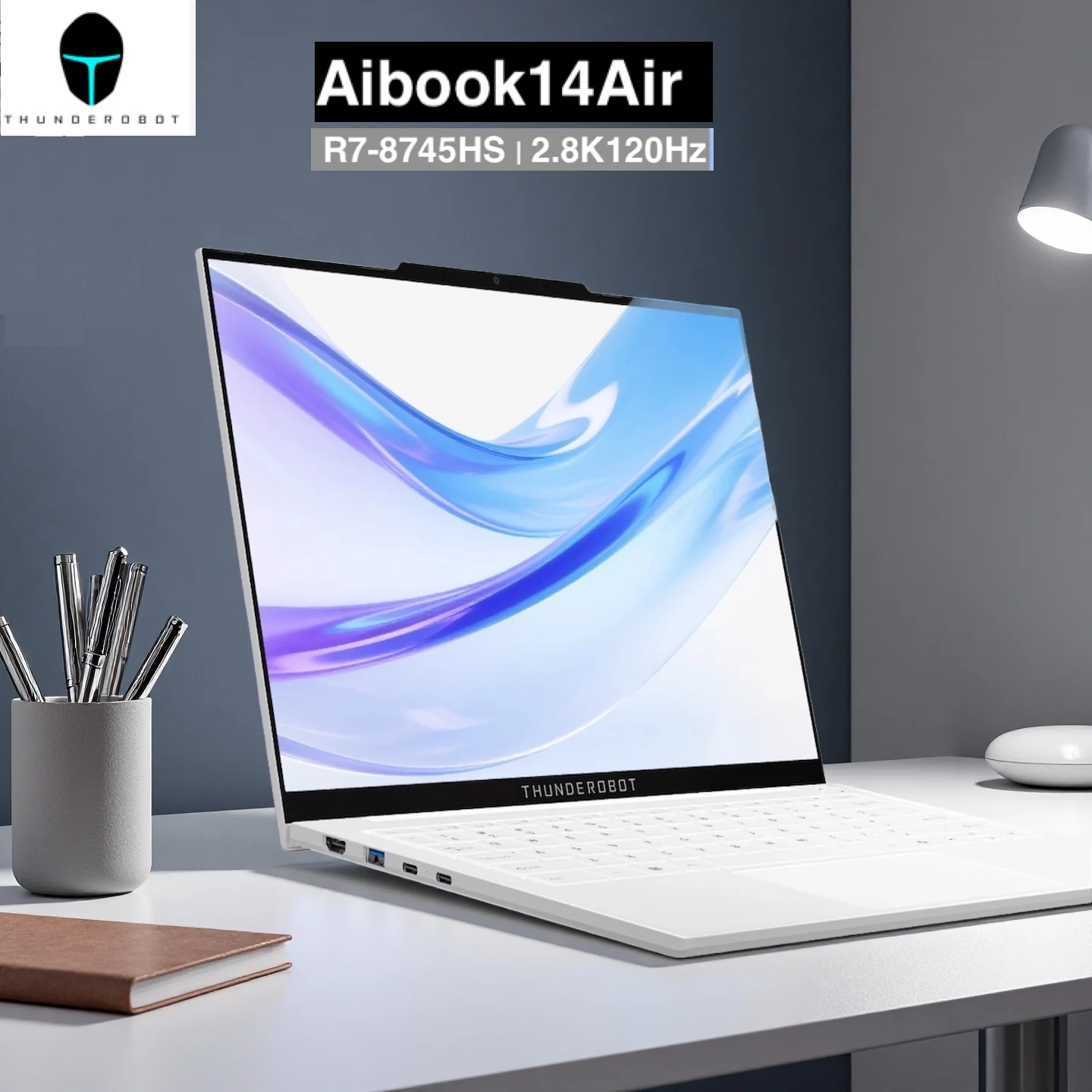 

New Arrival! ThundeRobot Aibook14Air 14 inch AMD R7-8745HS 2.8K 32GB 1T SSD High-Performance Ultra-Thin AI Office Laptop White