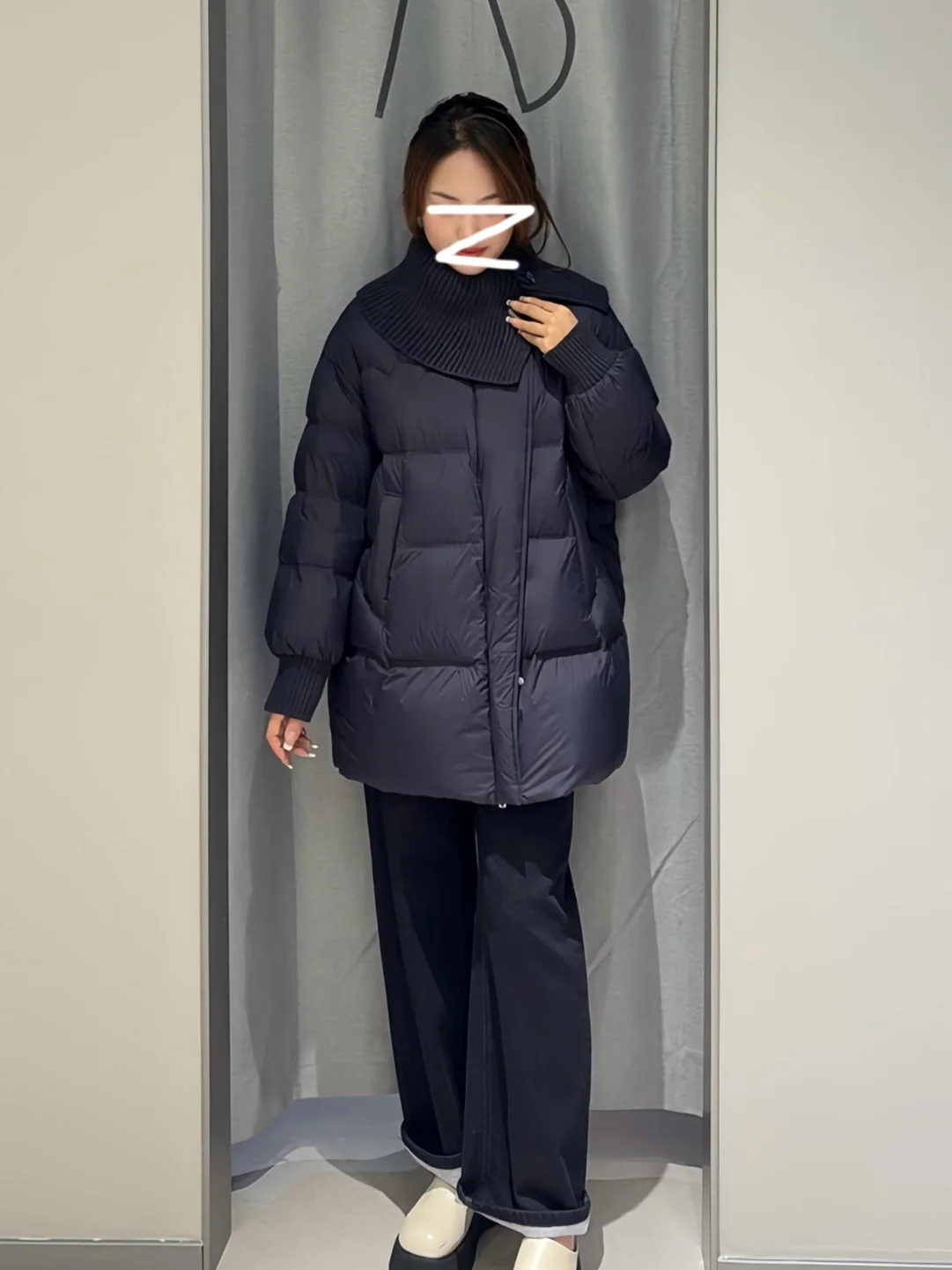 

Модная вязаная хлопковая куртка-накидка на плечи для женщин, повседневный стиль, утепленная верхняя одежда, корейская версия, универсальная, зимняя новинка