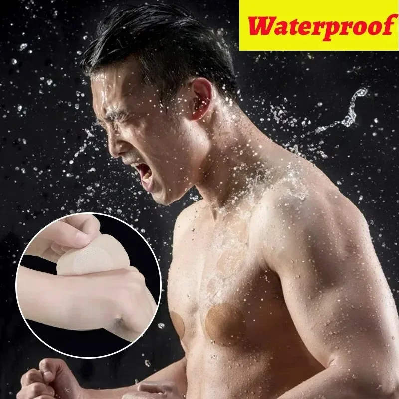 2/100Pcs Men Nipple Cover Disposable Invisible Shirts Tights Suit Anti-bulge Nipple Sticker Breathable Waterproof Chest Stickers