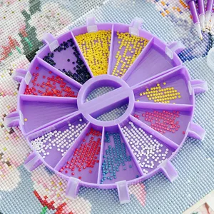 6グリッドパレットダイヤモンドペインティングトレイキット大容量ドリルプレートダイヤモンド絵画ペンビーズプレートクロスステッチツール 6ベストセールスダイヤモンドペインティングプラトー-3