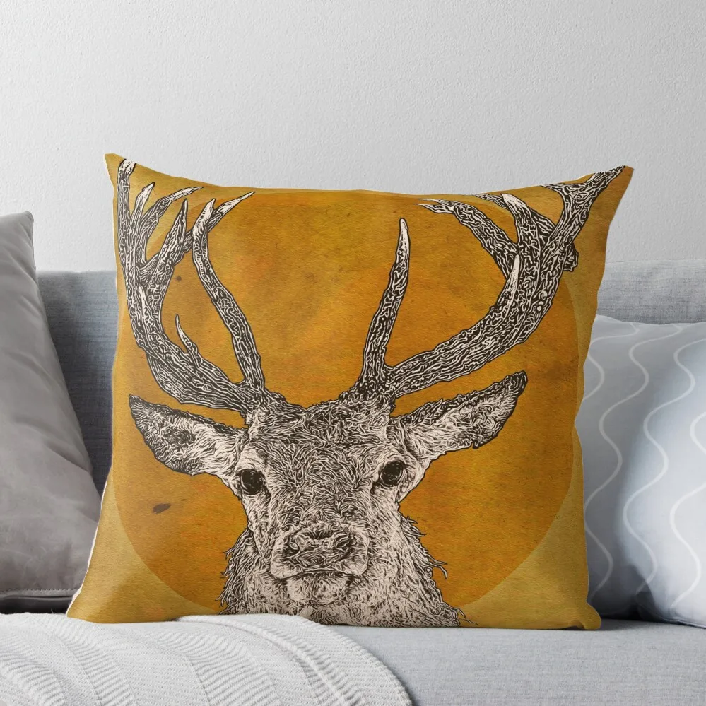 

Wild Stag's Head Throw Pillow luxury home accessories Anime Pillowcases Cushion Covers Sofa