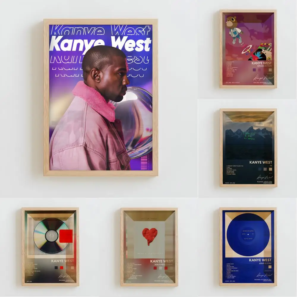 Rapper Singer K-Kanye West Poster High-Quality And Affordable Wall Stickers For Dormitory And Living Room Decoration