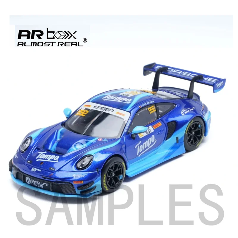 Model Mobil Die Cast Alloy Porsche 911 GT3 R Almost Real x Absolute Racing, Koleksi, Ornamen, Hadiah